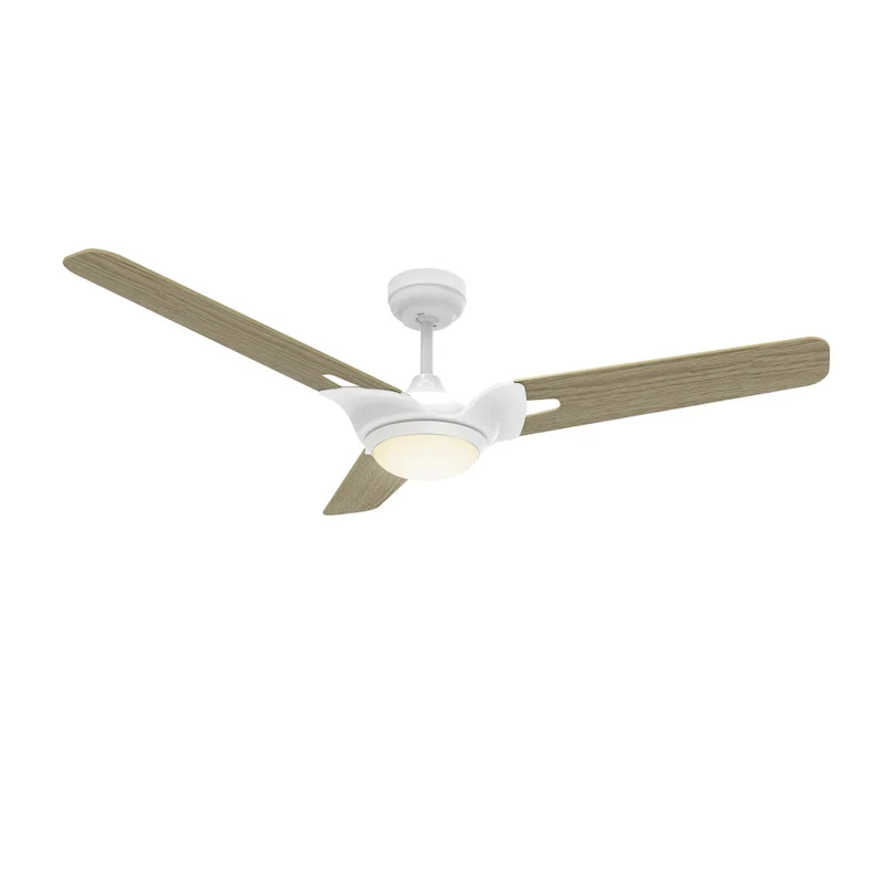 CARRO Aiden 56  3-Blade Smart Ceiling Fan with LED Light and Remote-Light Wooden
