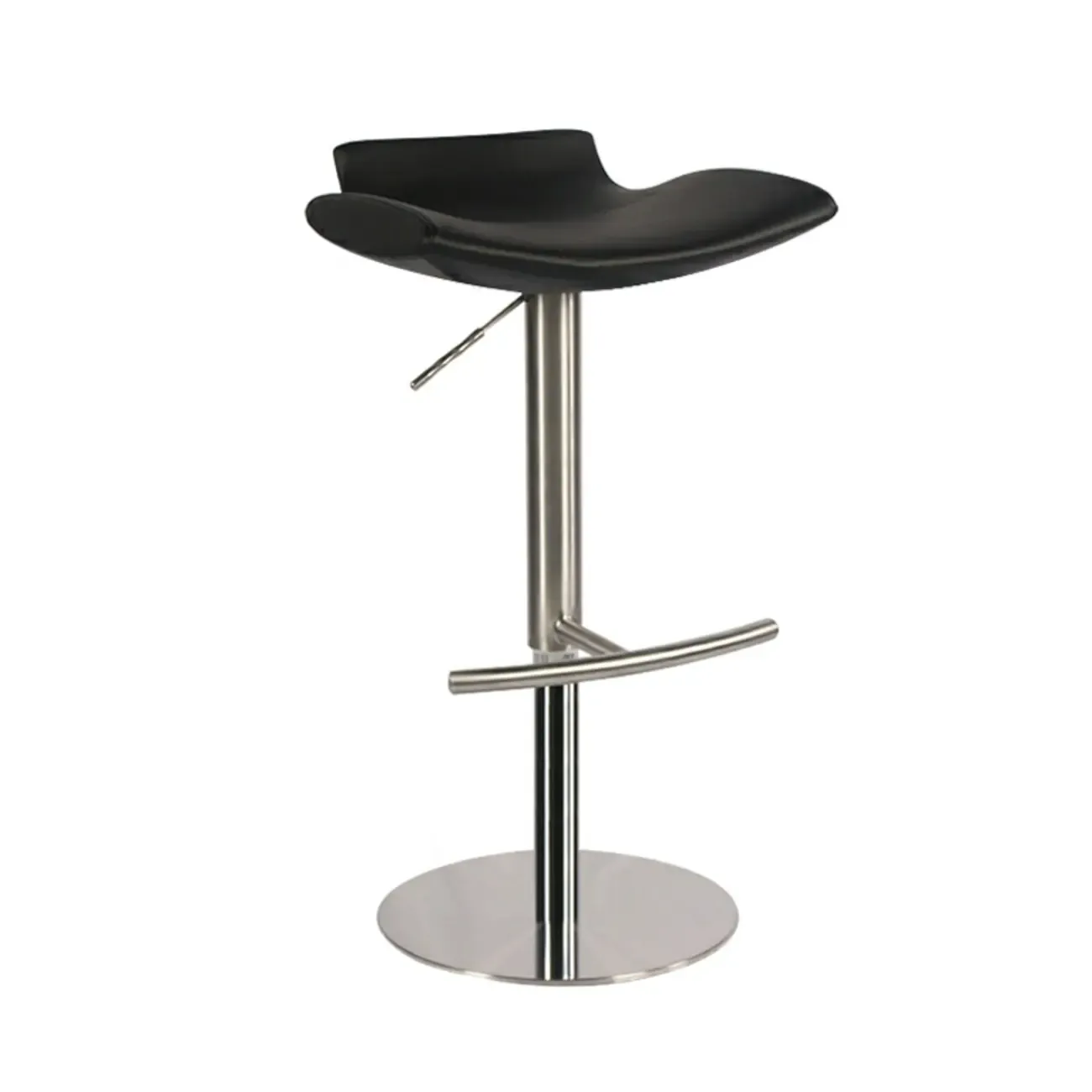 Modern Gray Swivel Metal Frame Adjustable Bar Height Stools