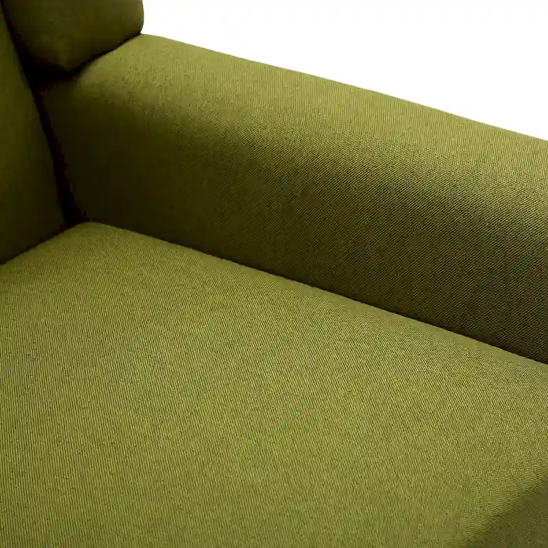 Linen Upholstered Accent Chair Wingback Armchair Set of 2