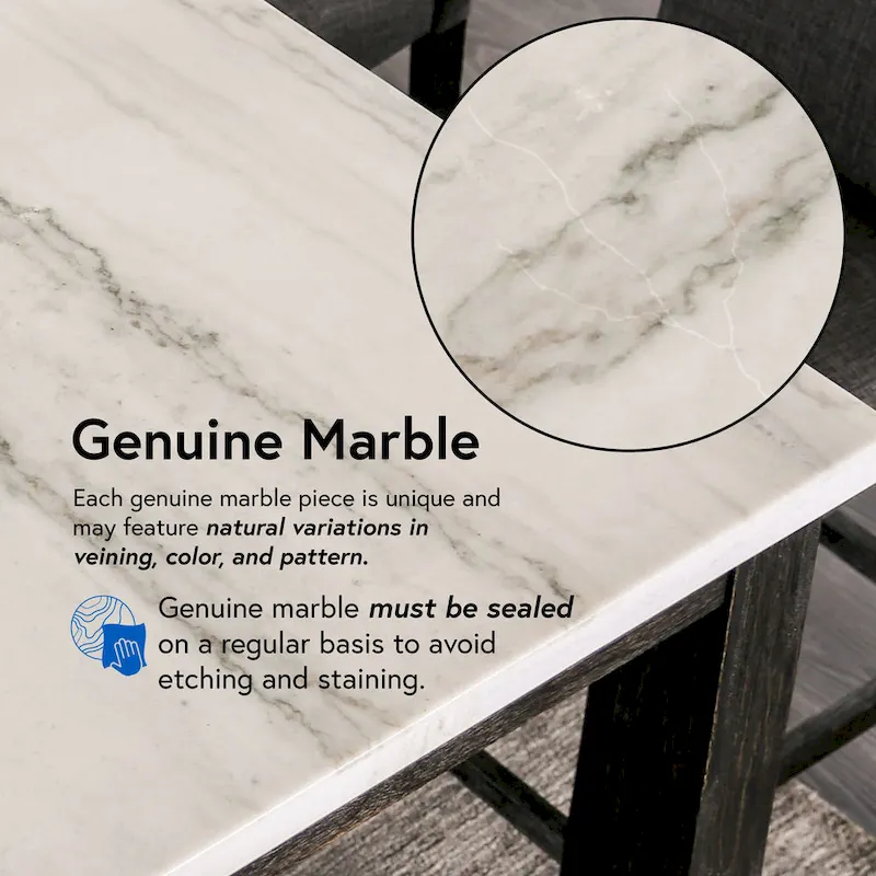 Furniture of America Shap Rustic Black 60-inch Counter Height Table