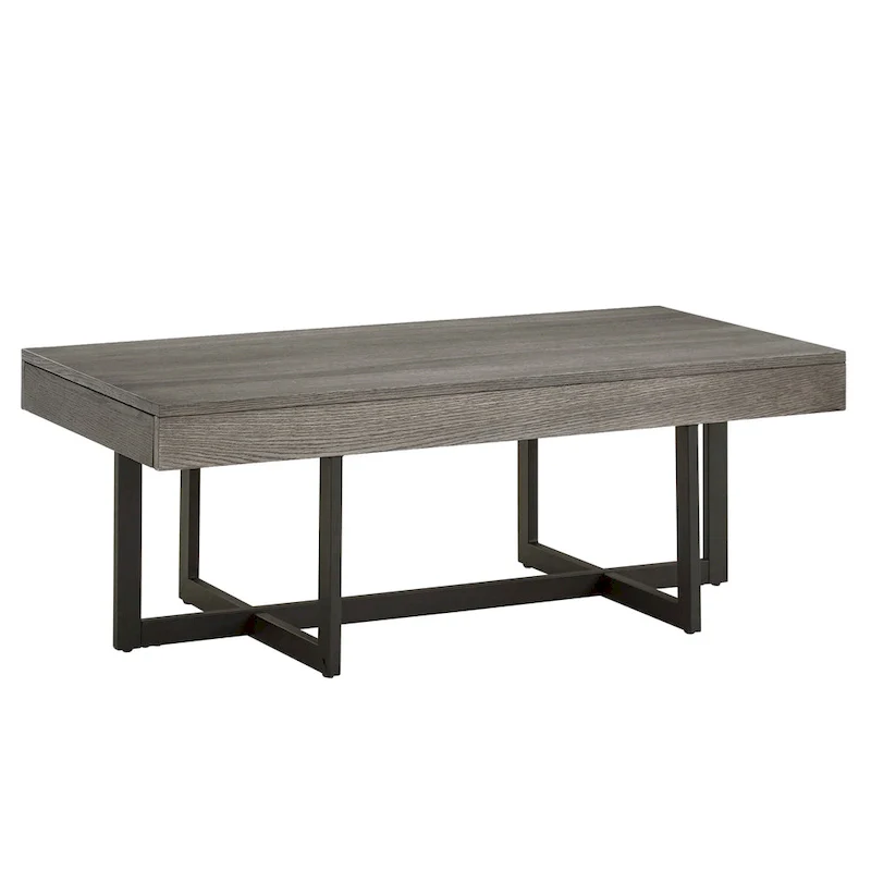 Eldersley Wood Finish Coffee Table with Two Drawers by iNSPIRE Q Modern