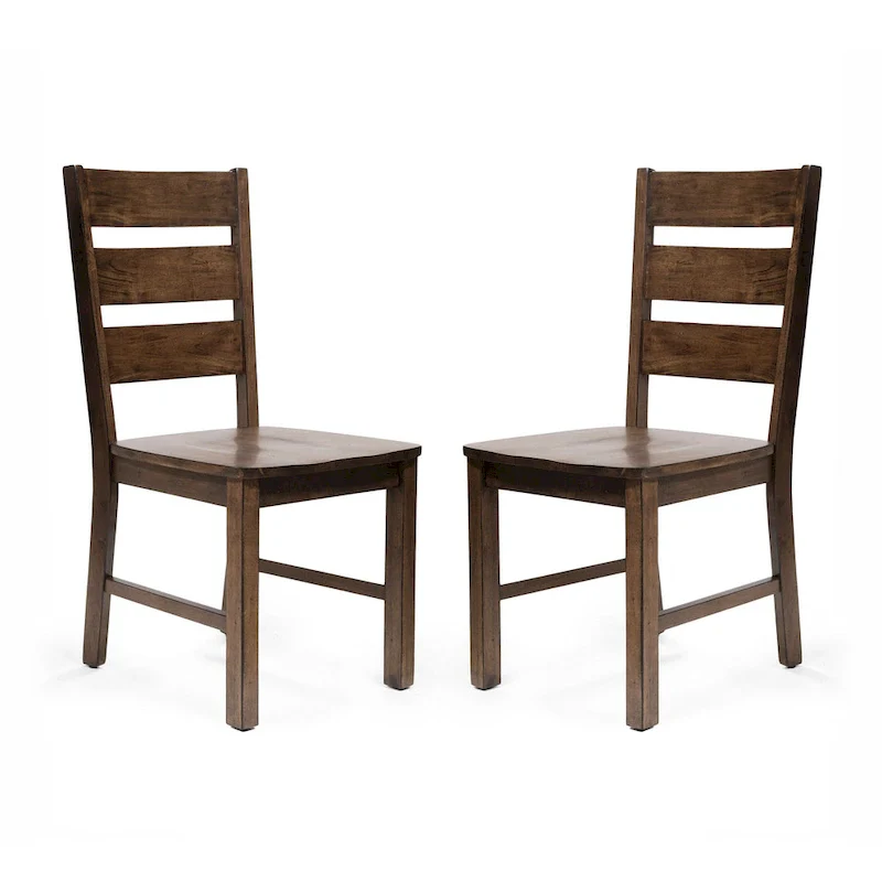 Mass Rustic Ladderback Wood Dining Chairs (Set of 2) by Furniture of America