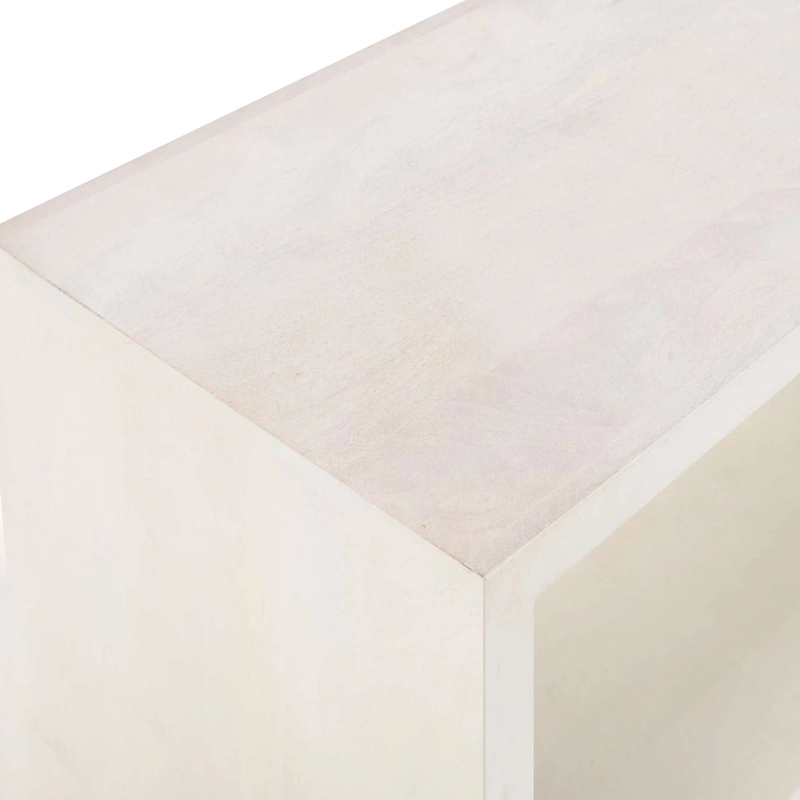 Keli 52 Inch Mango Wood Sideboard Console Table, Open Cube, 1 Shelf