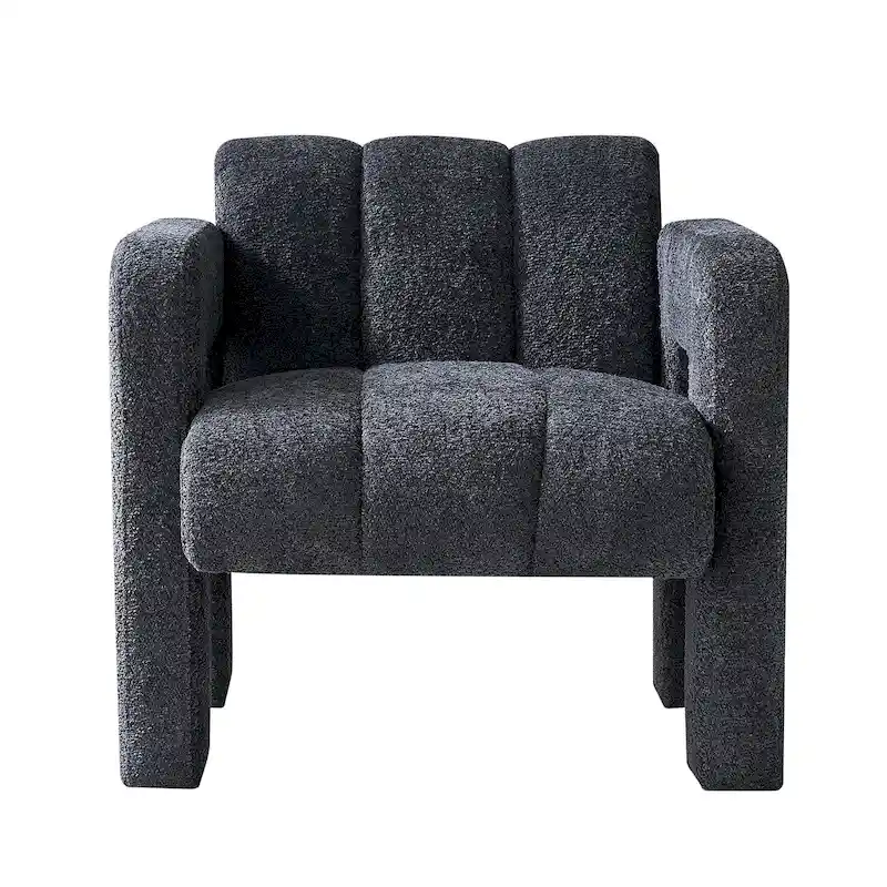 31.10  Wide Boucle Upholstered Accent Chair