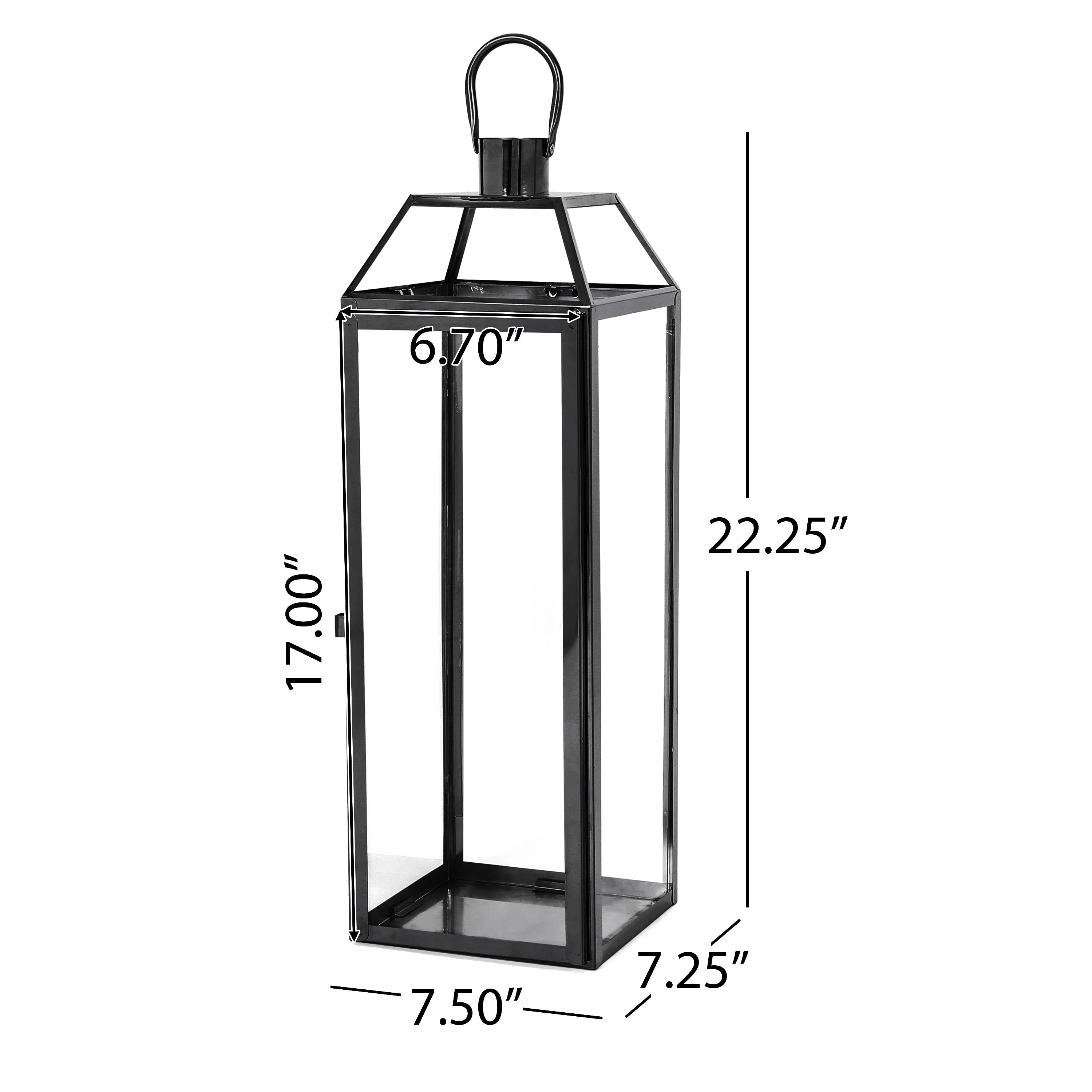 Hamel 22 Modern Stainless Steel Lantern