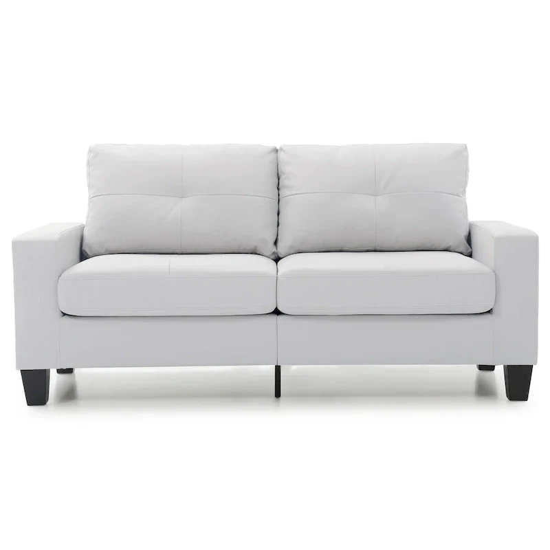 71 in. W Track Arm Faux Leather 3-Seat Sofa