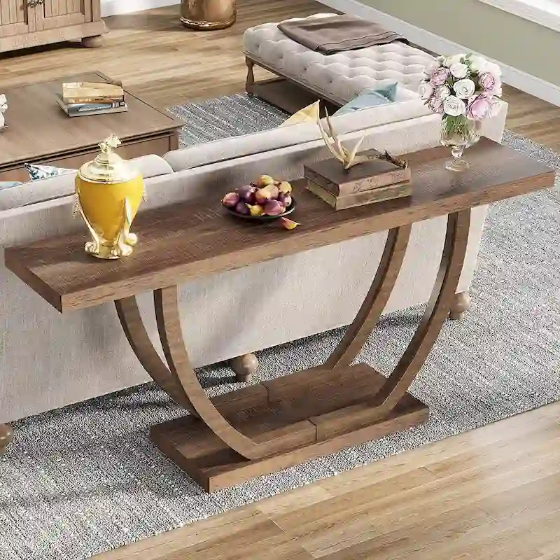 Console Entryway Table Farmhouse, 63 Inches Sofa Table for Entryway