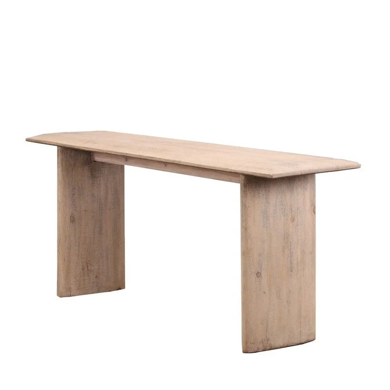 78-Inch Entryway Table — Weathered Natural Wood Finish