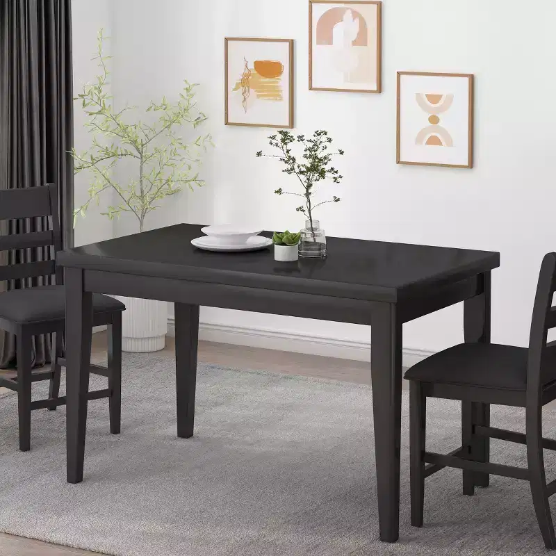 Okak 59.1IN Vintage Counter Height Dining Table with Wooden Legs, Kitchen Table with Thick Tabletop, Dinner Table for Living Room, Dining Room