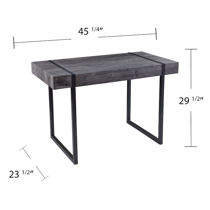 SEI Furniture Hackney Transitional Black Wood Desk