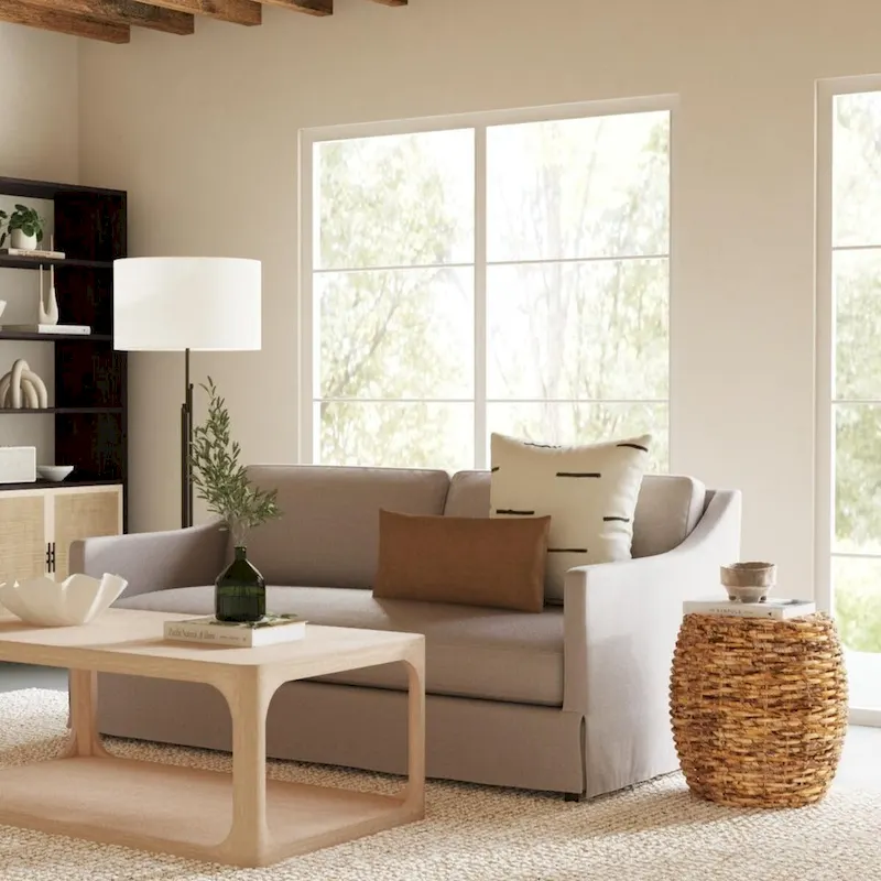 Naomi Woven Abaca Accent Table by East at Main - 19x19x19