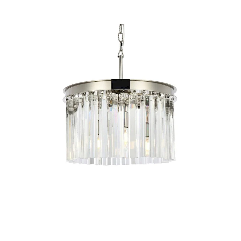 Royce Edge 3-Light Polished Nickel Pendant