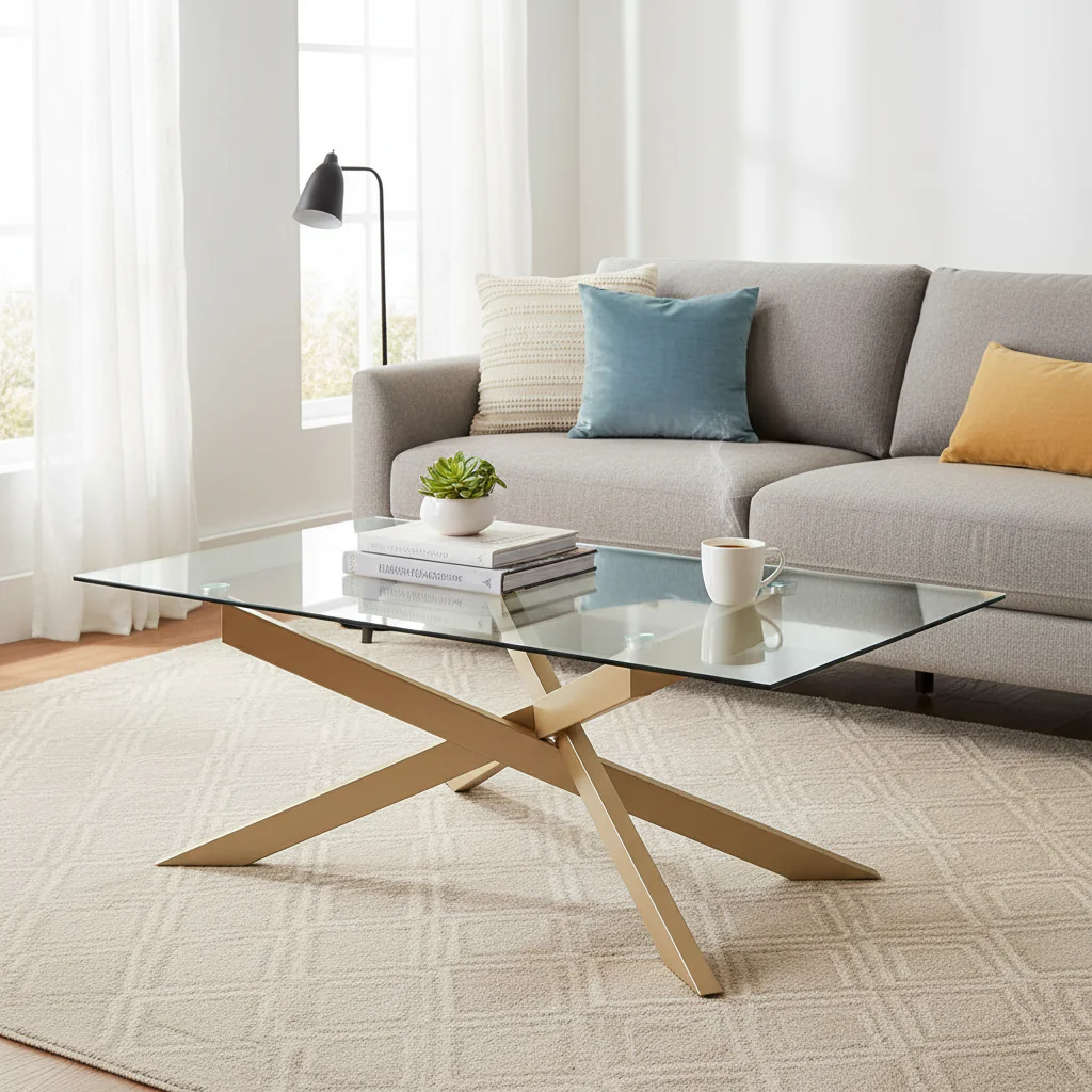 Mango Wood Console Table – Black / Natural, Rounded Cut-Out, Single