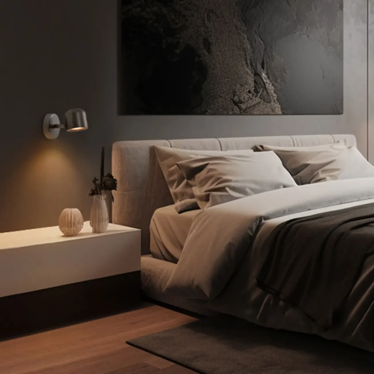 Simple 1-Light Nickel Adjustable Wall Sconce