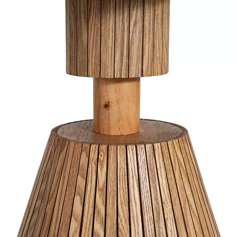 Christopher Knight Home Audrey Modern Stone-Look Resin Four-Leaf Clover Accent Side Table with Wood Base