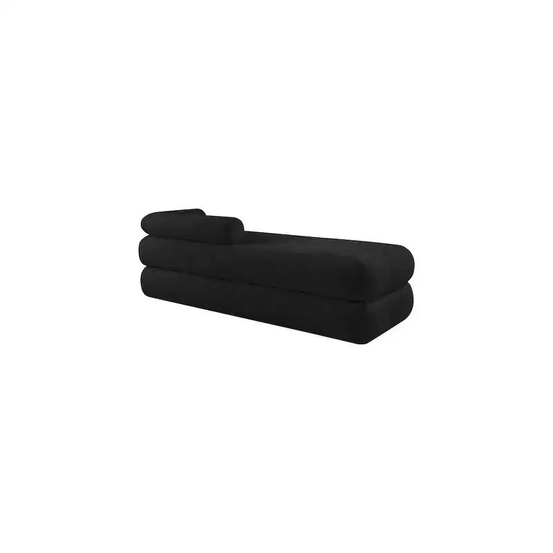 Meridian Furniture,Kennedy Faux Shearling Teddy Fabric Bench