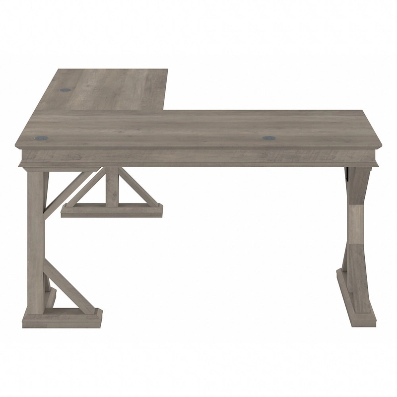Homestead 60W Farmhouse L Shaped Desk by Bush Furniture
