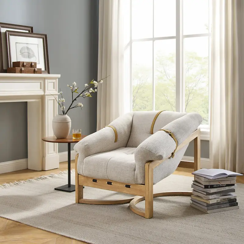 Art Leon Genuine Leather Lounge Chair