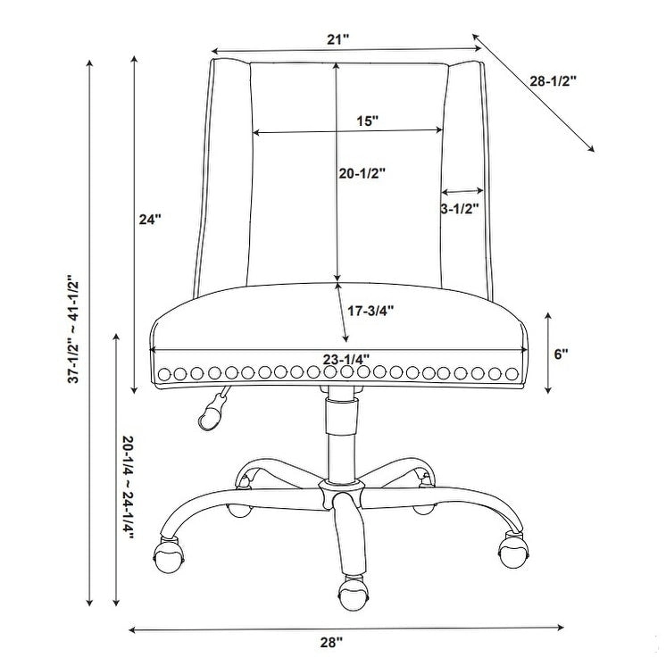 Violet Charcoal Office Swivel Chair