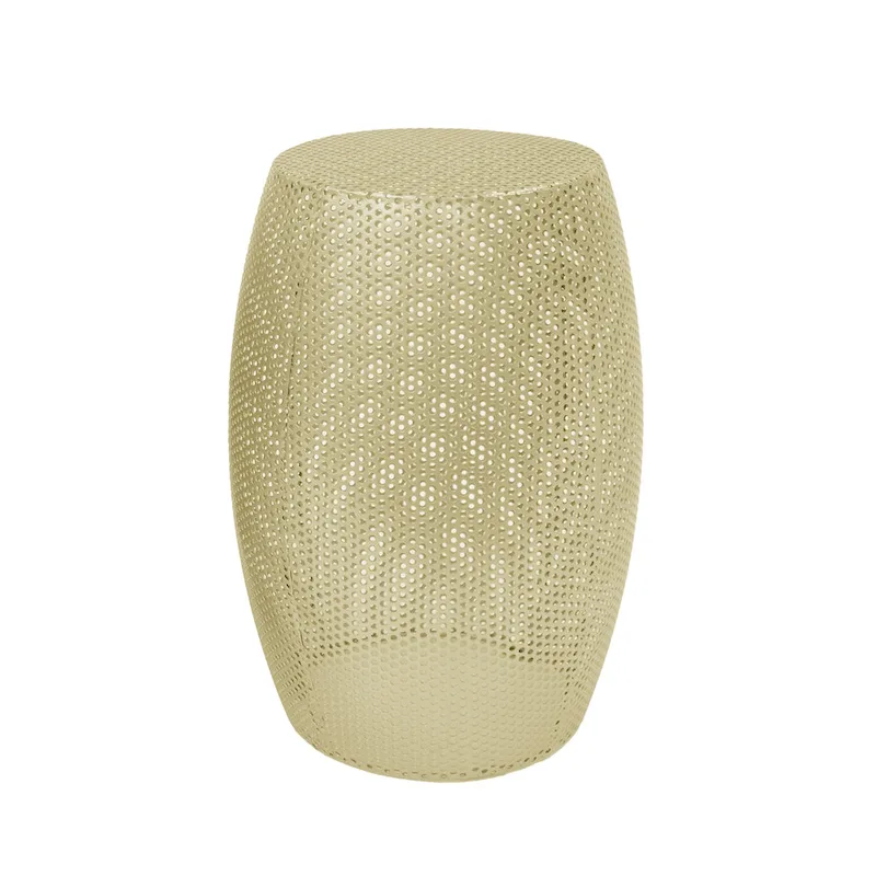 Christopher Knight Home Round Metal Hollow 2 PCS Side Table Set - 16.5 L x 16.5 W x 20.75 H