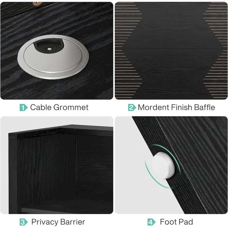 Reception Front Desk with Counter, E1 Particle Board, 47.24