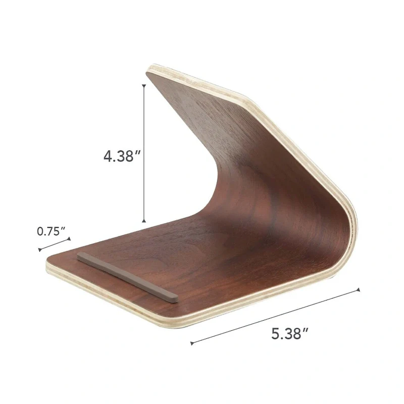 Tablet Stand, Wood - L 5.51 x W 4.72 x H 4.53 inches