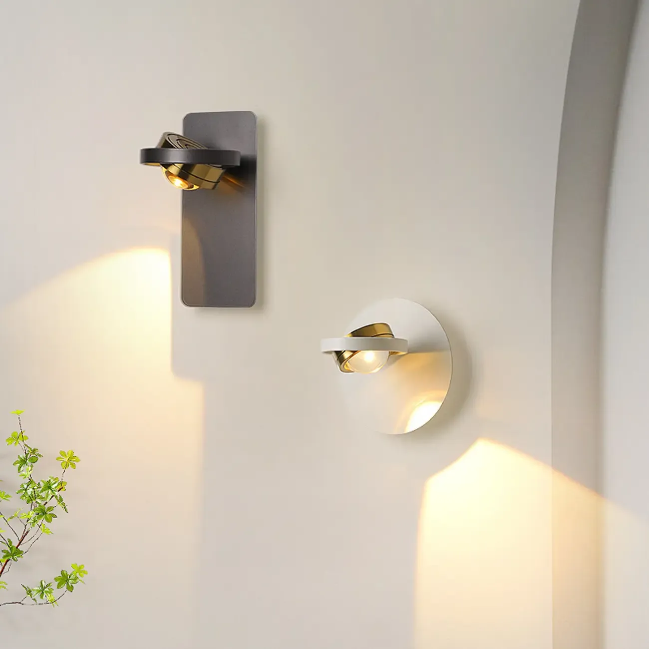 Sleek Adjustable Metal LED Wall Sconce with Acrylic Shade