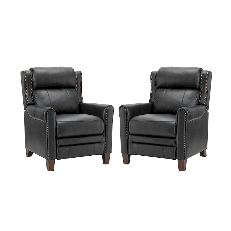 Felisa 32.48  Wide Genuine Leather Manual Recline Set of 2