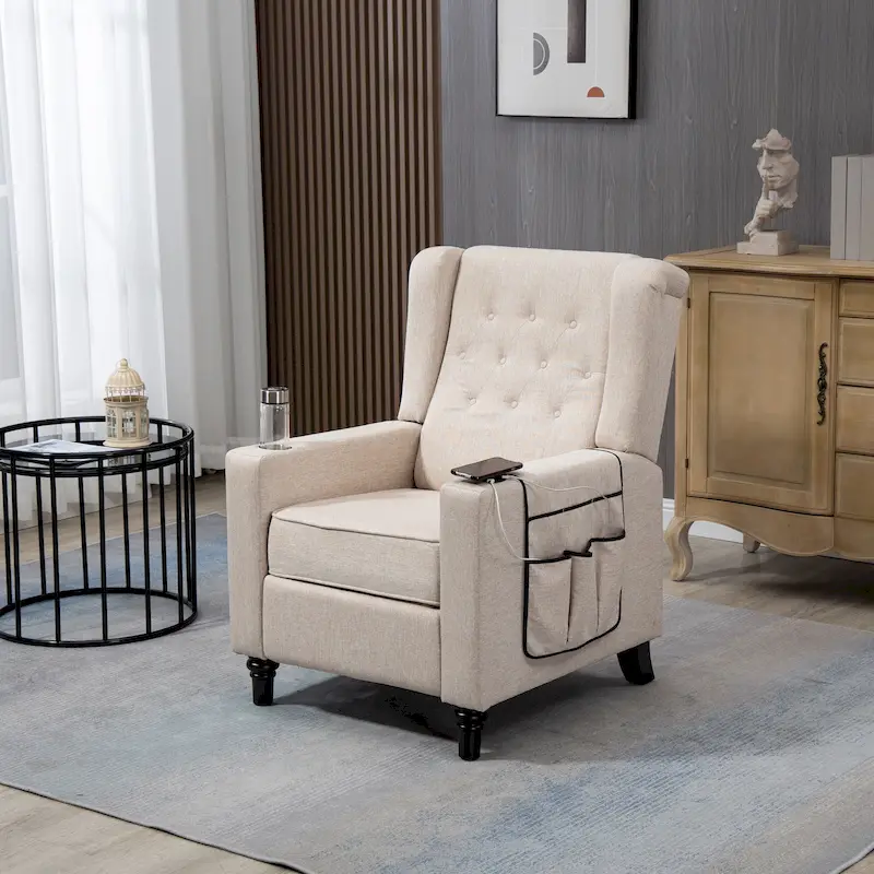 Recliner Chair with Button Tufted Back