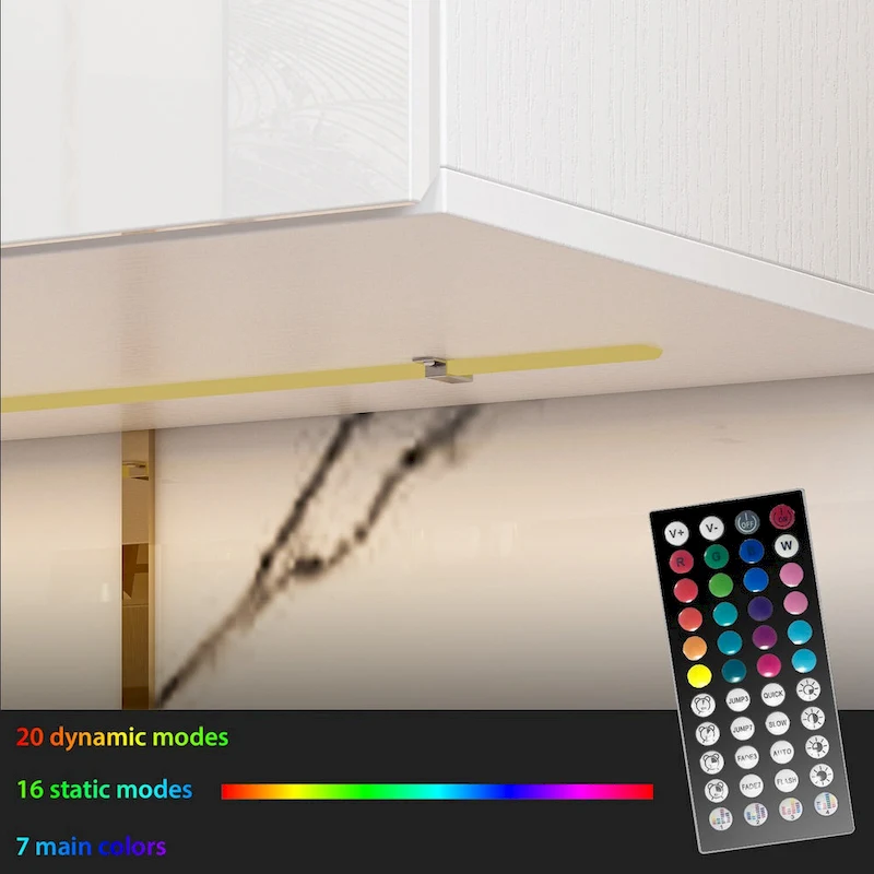 63 TV Stand Hanging TV Consoles Wall TV Cabinet with LED Entertain