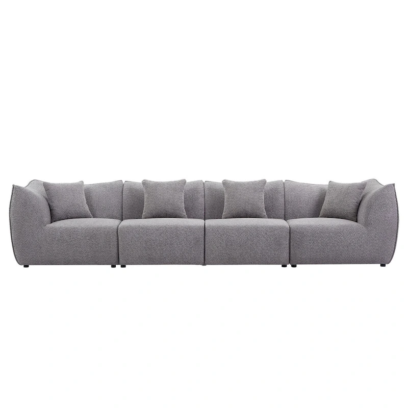 Comfy Sofa Couch Convertible Modular Sectional Sofa with Deep Seats 3/4 Seater Sofa