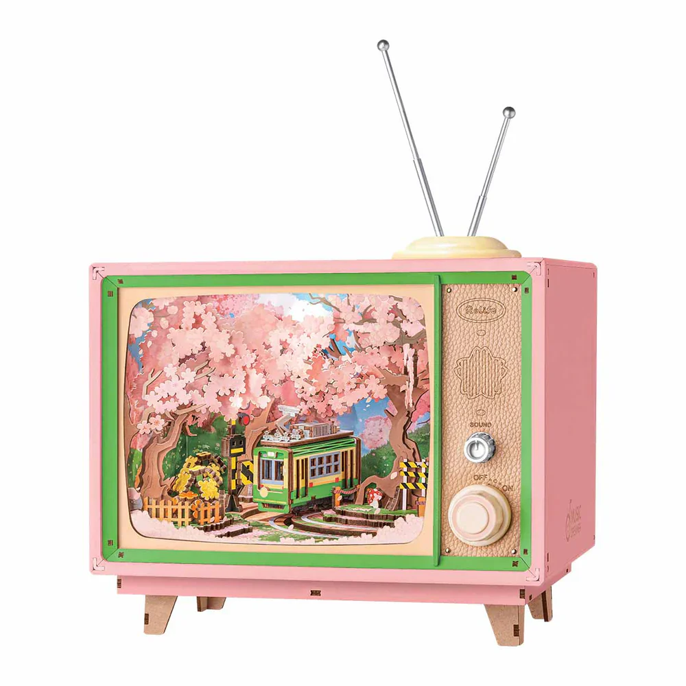 Robotime Rolife Sakura Dreamy Tour DIY Music Box 3D Wooden Puzzle AMT02