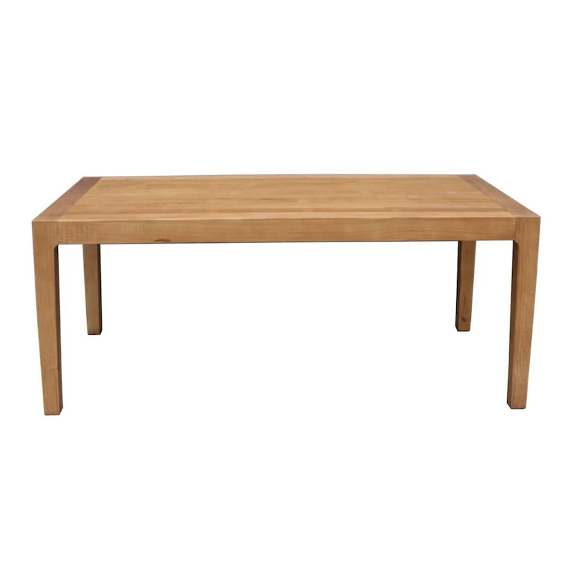 Tuley Dining Table, Pine Wood, Natural Brown, 71 Inch Rectangular Top