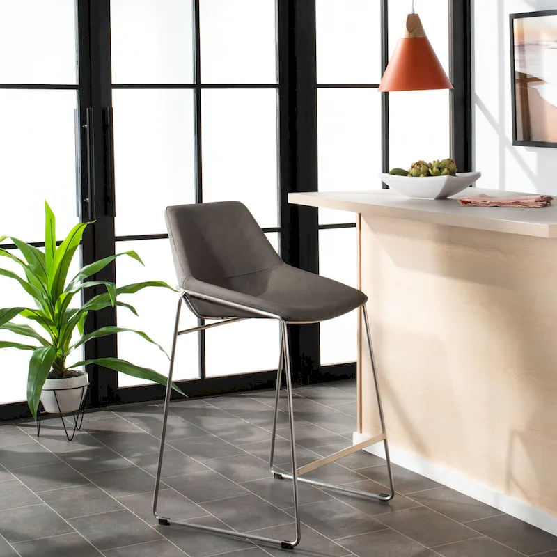 SAFAVIEH Essyllt Mid-Century Modern Counter Stool - 25 W x 22 D x 39 H - 25Wx22Dx39H