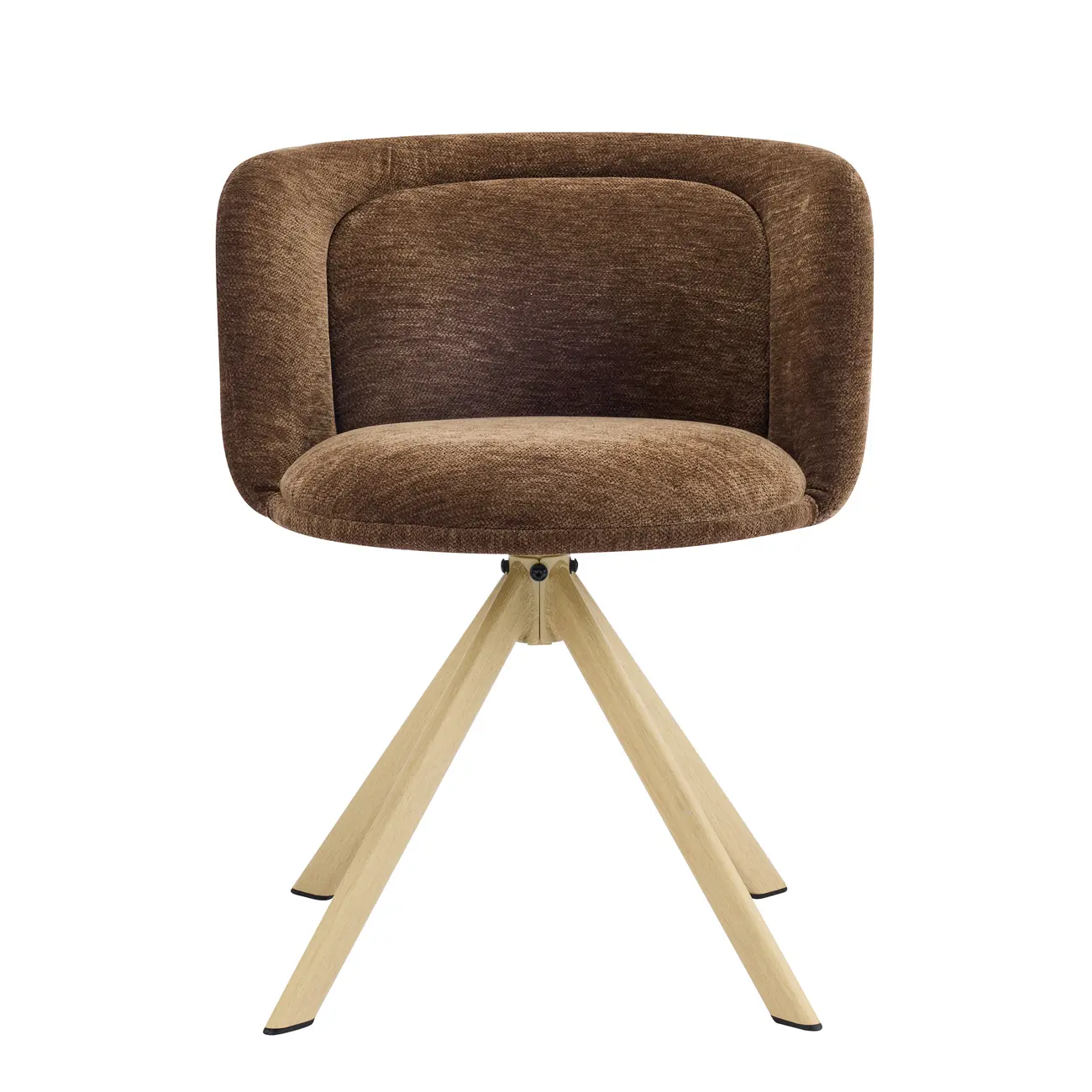 Modern Low Back Fabric Swivel Dining Chairs Set of 2