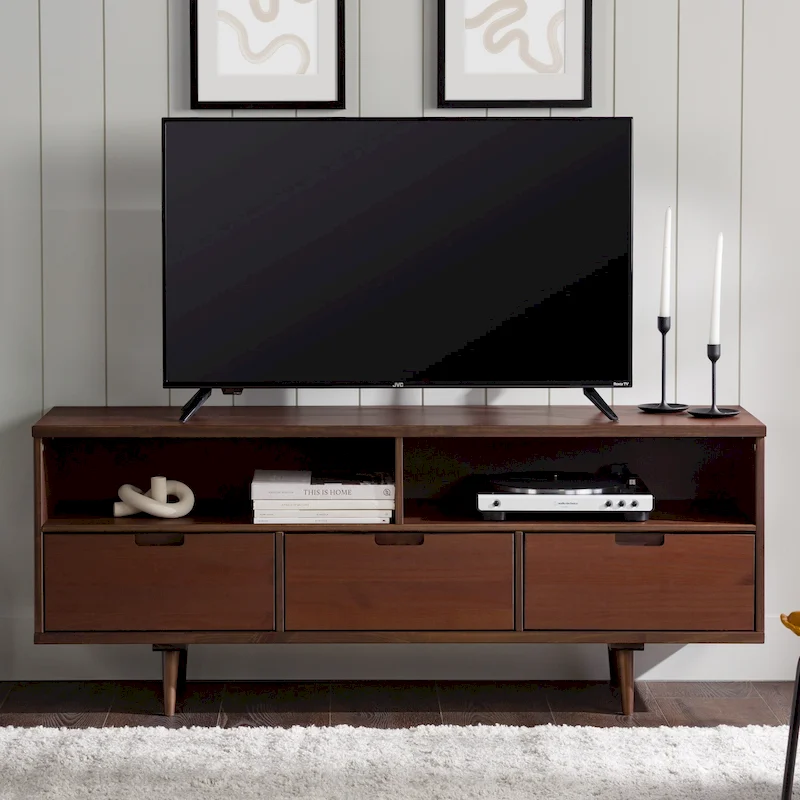 Middlebrook Alby 58-inch Mid-Century Solid Wood TV Stand