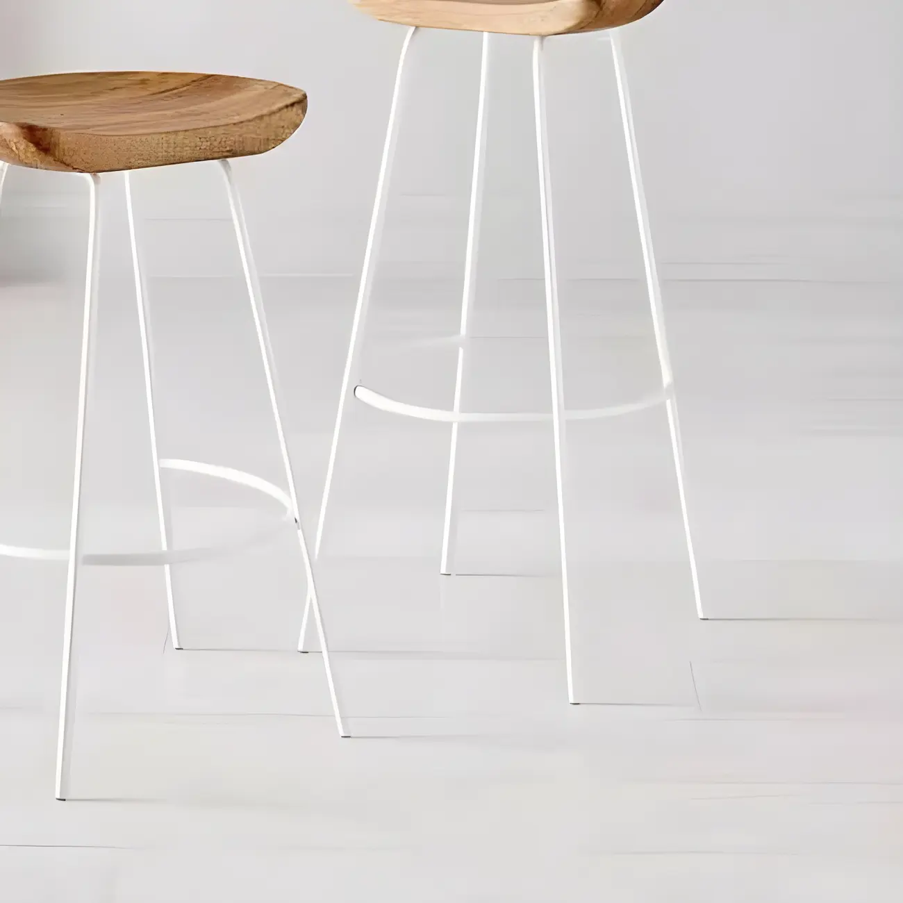 Modern Solid Wood Counter Height Bar Stools