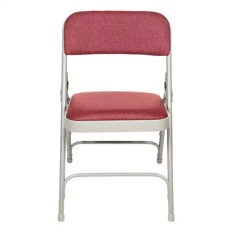 Set of 4 Deluxe Fabric Padded Triple Brace Folding Chairs - Hampden Furnishings