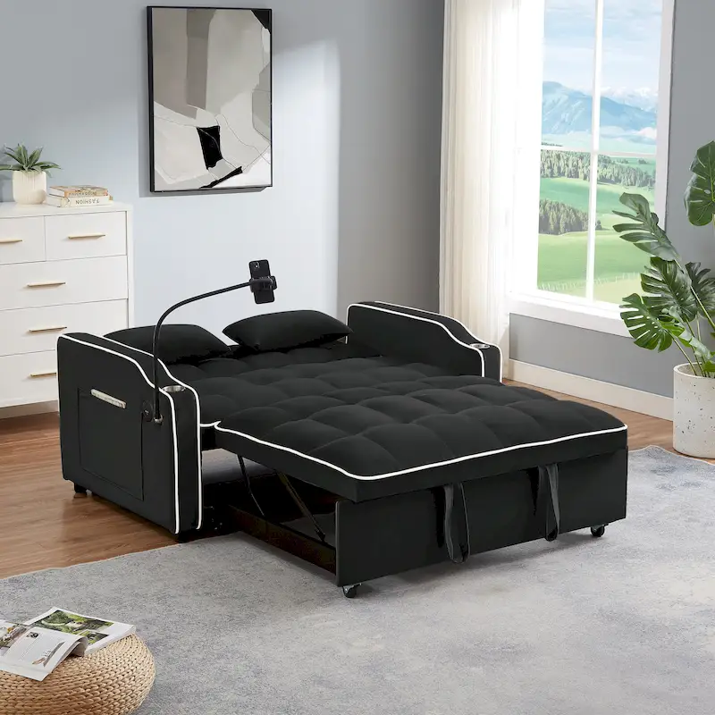 Modern sofa sofa sofa velvet pull-out bed