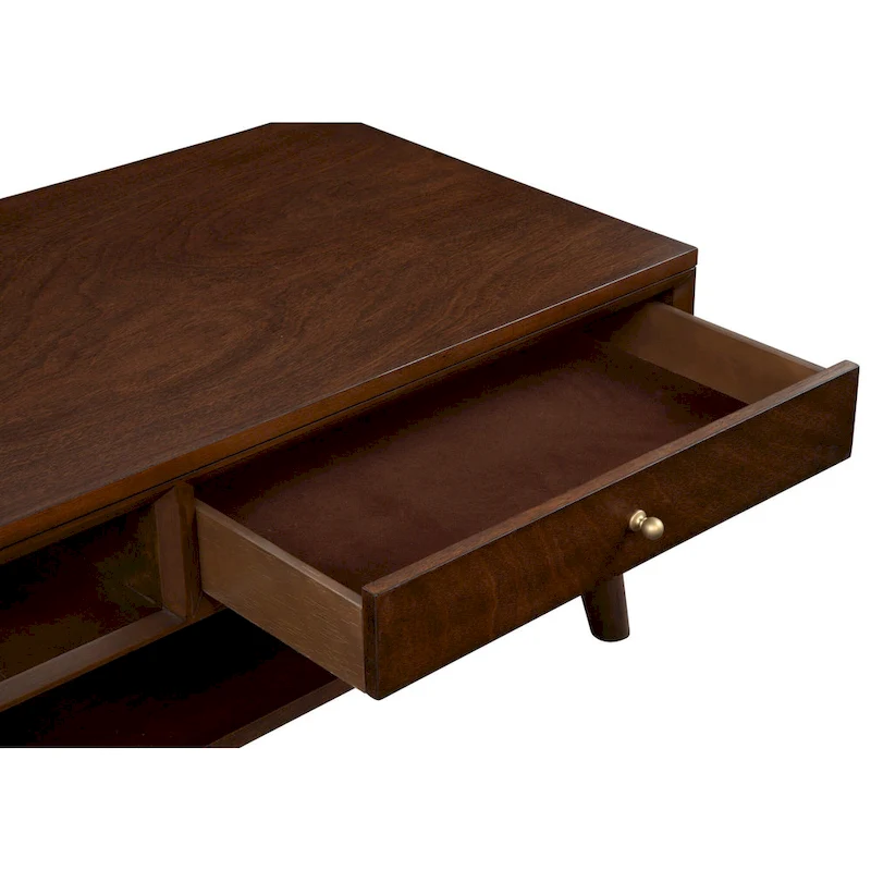 Alpine Furniture Flynn Mid Century Modern 1 Drawer Coffee Table