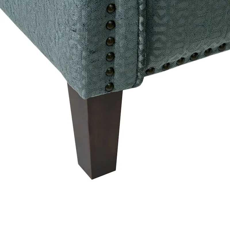 Madison Park Cecile Blue Push Back Recliner