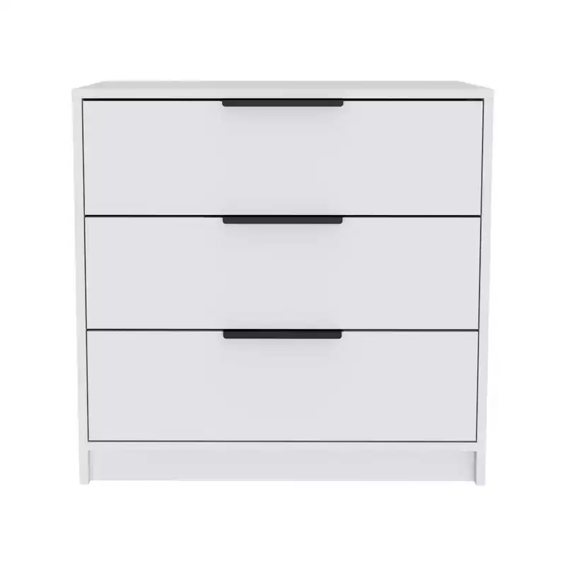 HomeRoots 28 White Three Drawer Dresser
