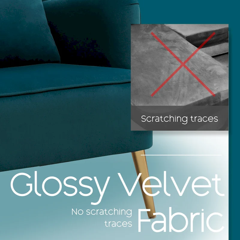 HOMYKA Modern Wingback Arm Chair Upholstered Accent Chair Set of 2