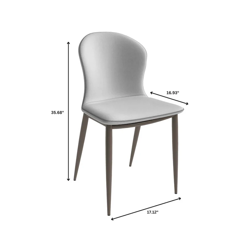 Modern Upholstered Fabric Dining Chair with Metal Legs, Mosaic Style Kitchen Side Chair