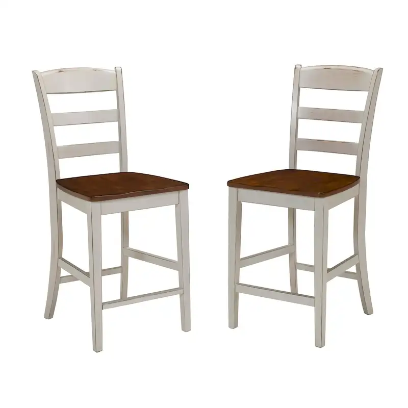 3-Piece Off-White Wood Kitchen Island Set with Drop Leaf Wood Top - 48' x 25' x 36'