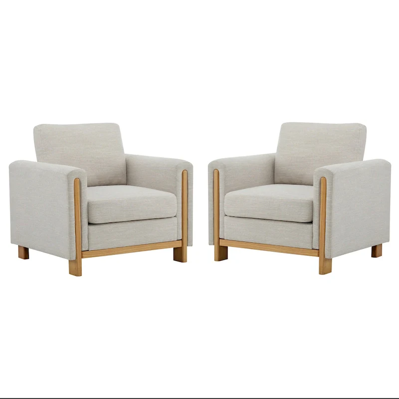 Christopher Knight Home - Harmonia Upholstered Armchair with Solid Wood Frame and Plush Cushioning