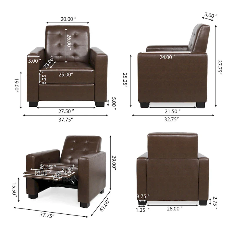 Upholstered Push-Back Recliner