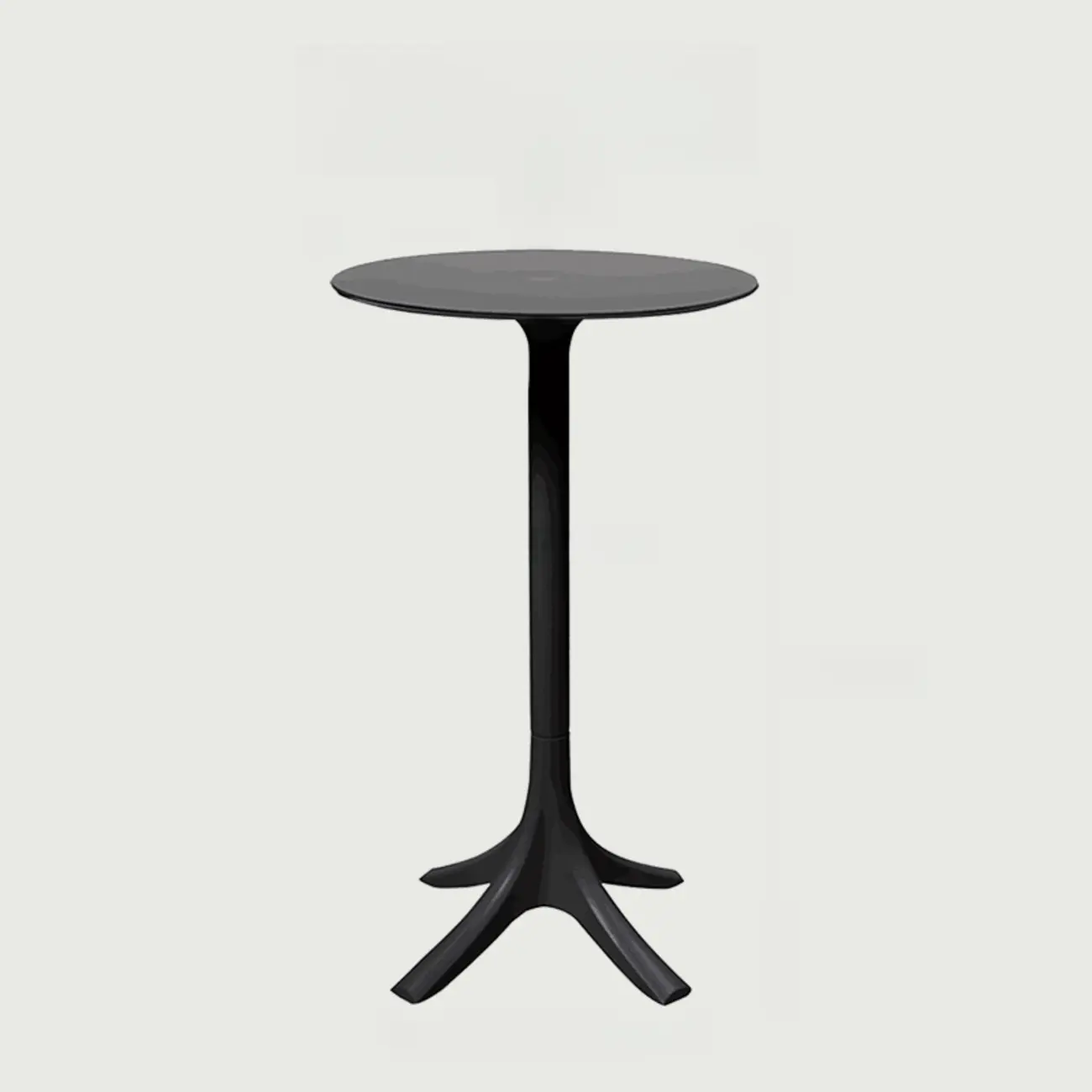 White Round Acrylic Tall Bistro Table Pedestal Base