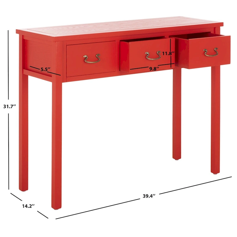 SAFAVIEH Marleine Antiqued Grey Console Table - 39.4  x 14.2  x 31.7  - 39Wx14Dx32H