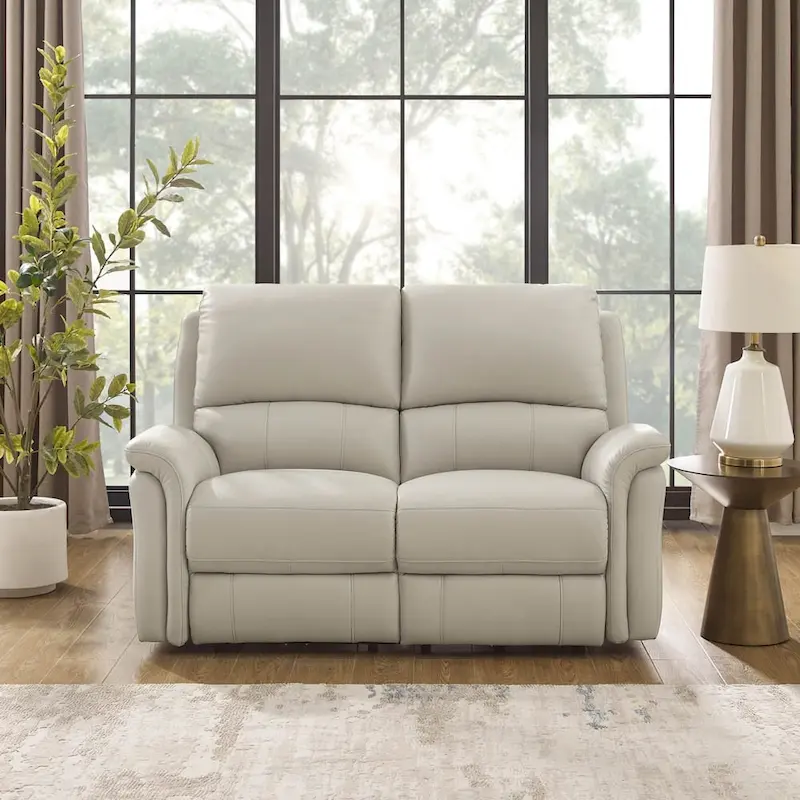 Hydeline Erindale Zero Gravity Power Recline and Headrest Top Grain Leather Loveseat